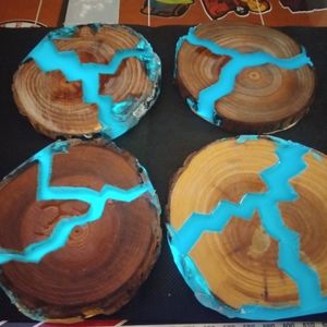 Glowing coasters